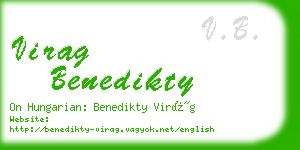 virag benedikty business card